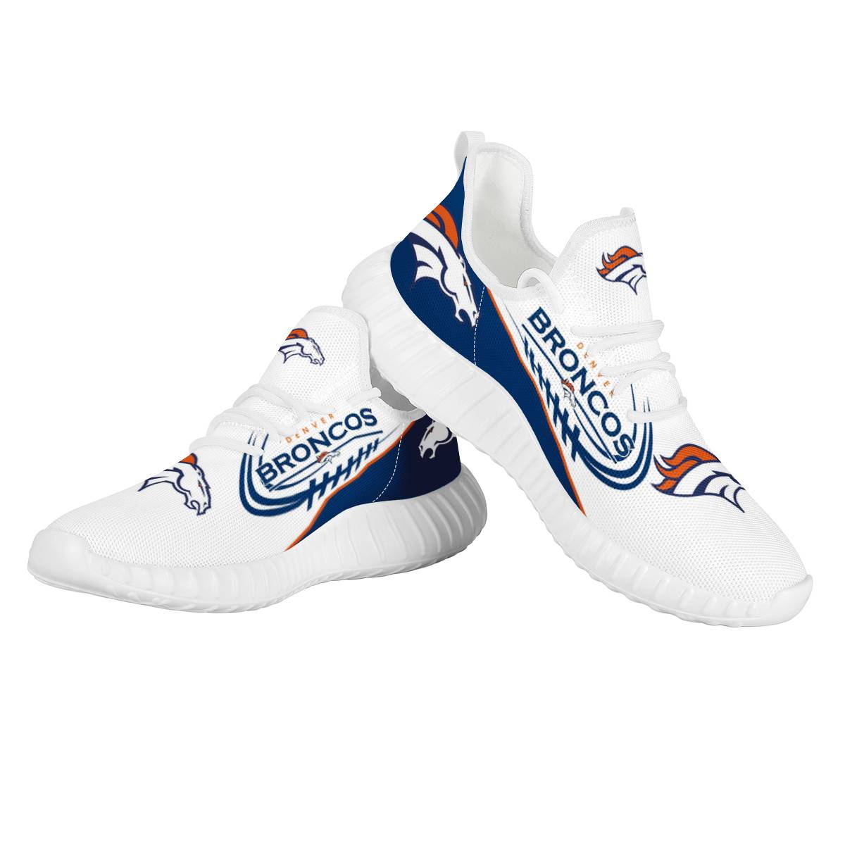 Men's Denver Broncos Mesh Knit Sneakers/Shoes 004 Men's Denver Broncos Mesh Knit Sneakers/Shoes 004